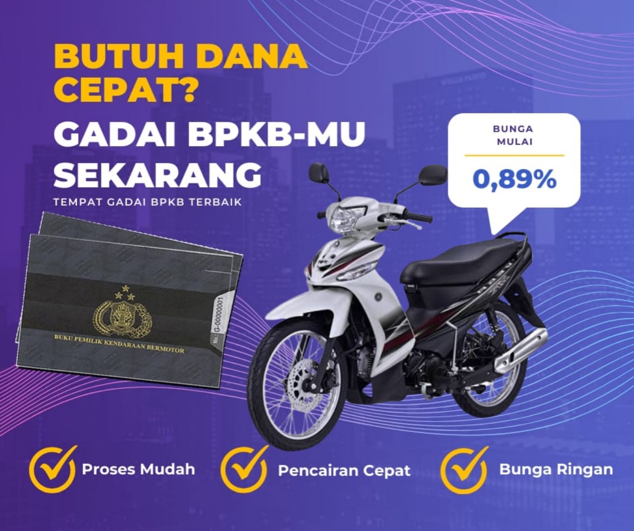 Pinjaman Dana Jaminan Bpkb Motor Yamaha Vega Zr Cakram Dapat Pinjaman Berapa? Seperti Ini Simulasinya